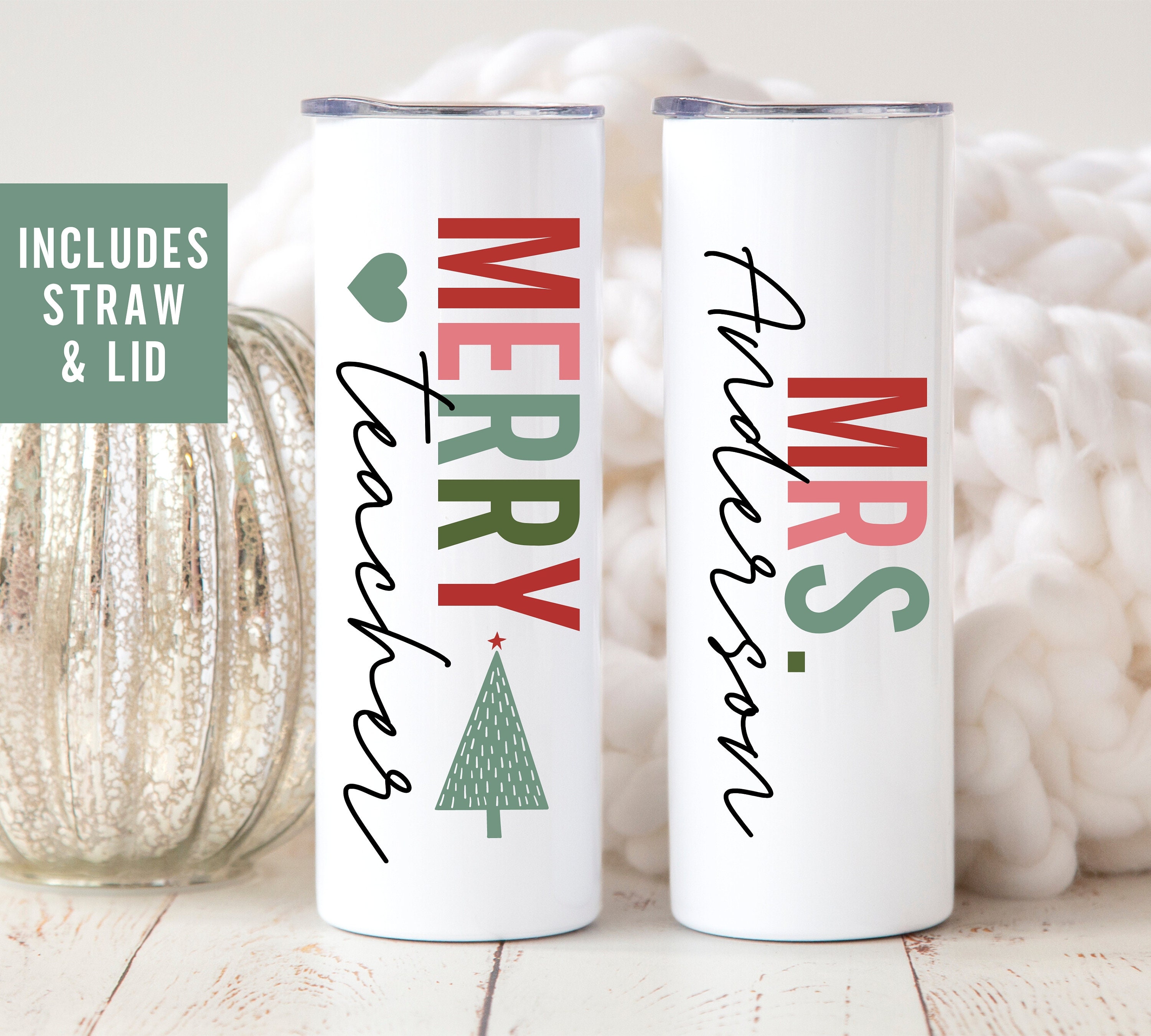 thumbnail image 2 of Personalzed Chrstmas Teacher Mug, Teacher Chrstmas Mug, Cute Teacher 2 of 14