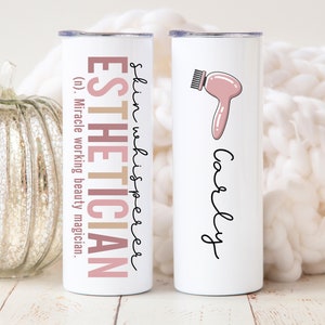 Esthetician Gifts Personalized Tumbler Cup, Licensed Esthetician Graduation, Skin Therapist Beautician Gift, Skincare Specialist, Skin Boss