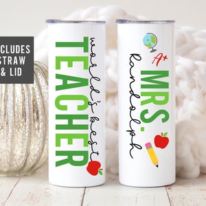 Teacher Tumbler Cup, End of Year Teacher Gift From Student, Middle ...