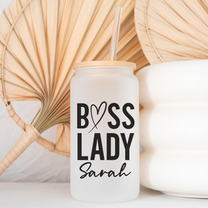 Boss Lady Iced Coffee Cup, Bosses Day Gift, Boss Babe Female Boss Appreciation, Boss Gift Women Small Business Owner, Girl Boss Manager Gift image 4