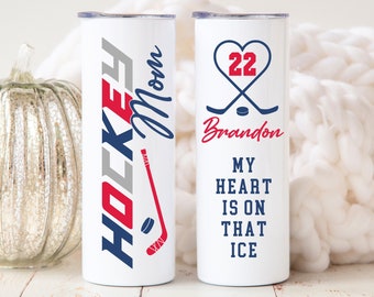 Hockey Mom Tumbler Cup, Proud Hockey Mom Gifts for Mom In My Hockey Mom Era Mug, Hockey Mama Ice Hockey Goalie Mom, Hockey Lover Gift