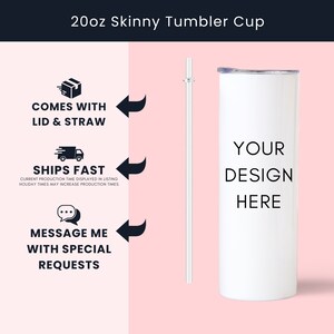 a white tumbler cup next to a pink background