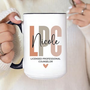 Licensed Professional Counselor Gifts, LPC Therapist Gifts Counselor Mug, Mental Health Counseling Coffee Cup LPC Supervisor Graduation Gift