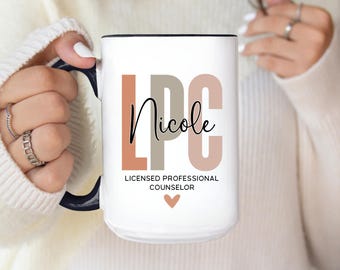 Licensed Professional Counselor Gifts, LPC Therapist Gifts Counselor Mug, Mental Health Counseling Coffee Cup LPC Supervisor Graduation Gift
