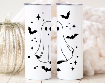 Ghost Bats Halloween Tumbler Cup, Witch Fall Tumbler Cups Personalized Halloween Tumbler, Spooky Season Fall Cup, Boo Tumbler Halloween Gift