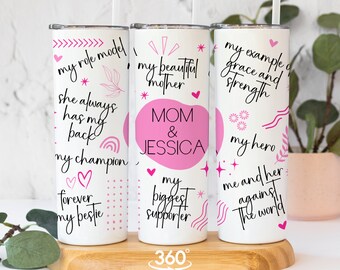Mothers Day Gift from Daughter, Mom Affirmation Mug, Mom Best Friend Tumbler Cup, Unique Gifts for Mom Gift from Daughter, Mother Gift