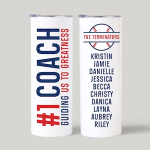 Baseball Coach Mug Personalized Tumbler Cup, Softball Coach Gift Baseball Team, Baseball Coach Gift, Best Coach Appreciation Gift