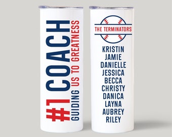 Baseball Coach Mug Personalized Tumbler Cup, Softball Coach Gift Baseball Team, Baseball Coach Gift, Best Coach Appreciation Gift