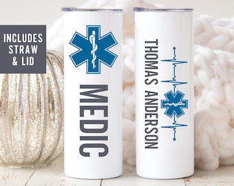 EMS Tumbler Cup, EMT Tumbler, Emt Gifts, EMS Gifts for Ems Week, Paramedic Gift Graduation Gift, Star of Life Cup, Ambulance Driver Gift