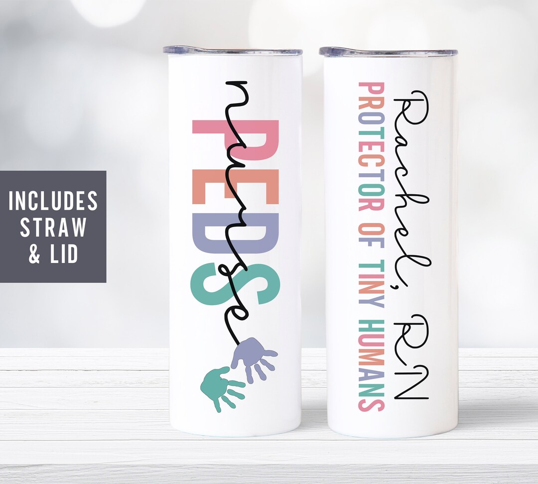 Pediatric Nurse Gift, Peds Nurse Tumbler Personalized, Peds Nurse Cup, Peds Nursing School