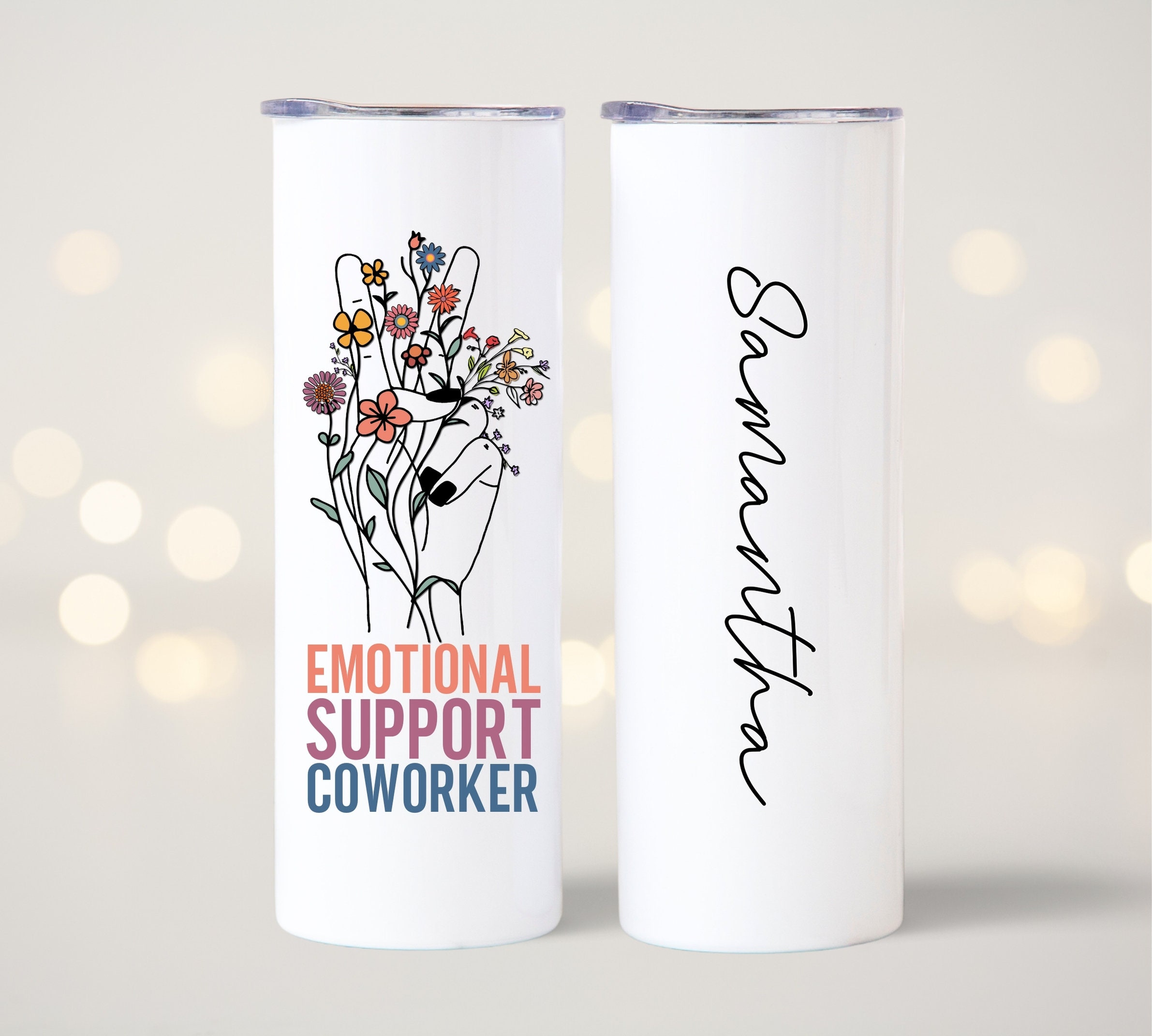 Emotional Support Coworker Tumbler Cup, Coworker Gift Funny, Work Bestie  Gift, Coworker Appreciation Gift, Colleague Thank You Gift 