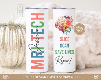 MRI Tech Tumbler Cup, MRI Tech Gifts, MRI Technologist Mug, Magnetic Resonance Radiology Department Rad Tech Xray Ct Healthcare Appreciation