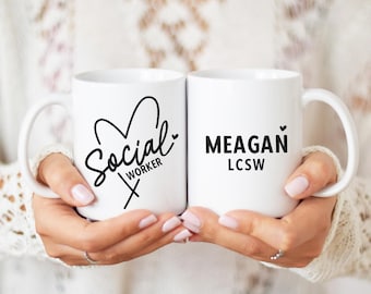 Social Worker Mug, Social Worker Coffee Cup, LCSW Gifts, Social Worker Appreciation, MSW Grad Gift, Masters of Social Work Graduation Gift