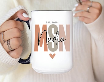 MSN Graduation Gifts, Masters in Nursing Master Degree Gift, Master of Science in Nursing Gift, Masters Grad Gift, Custom Nurse Coffee Mug