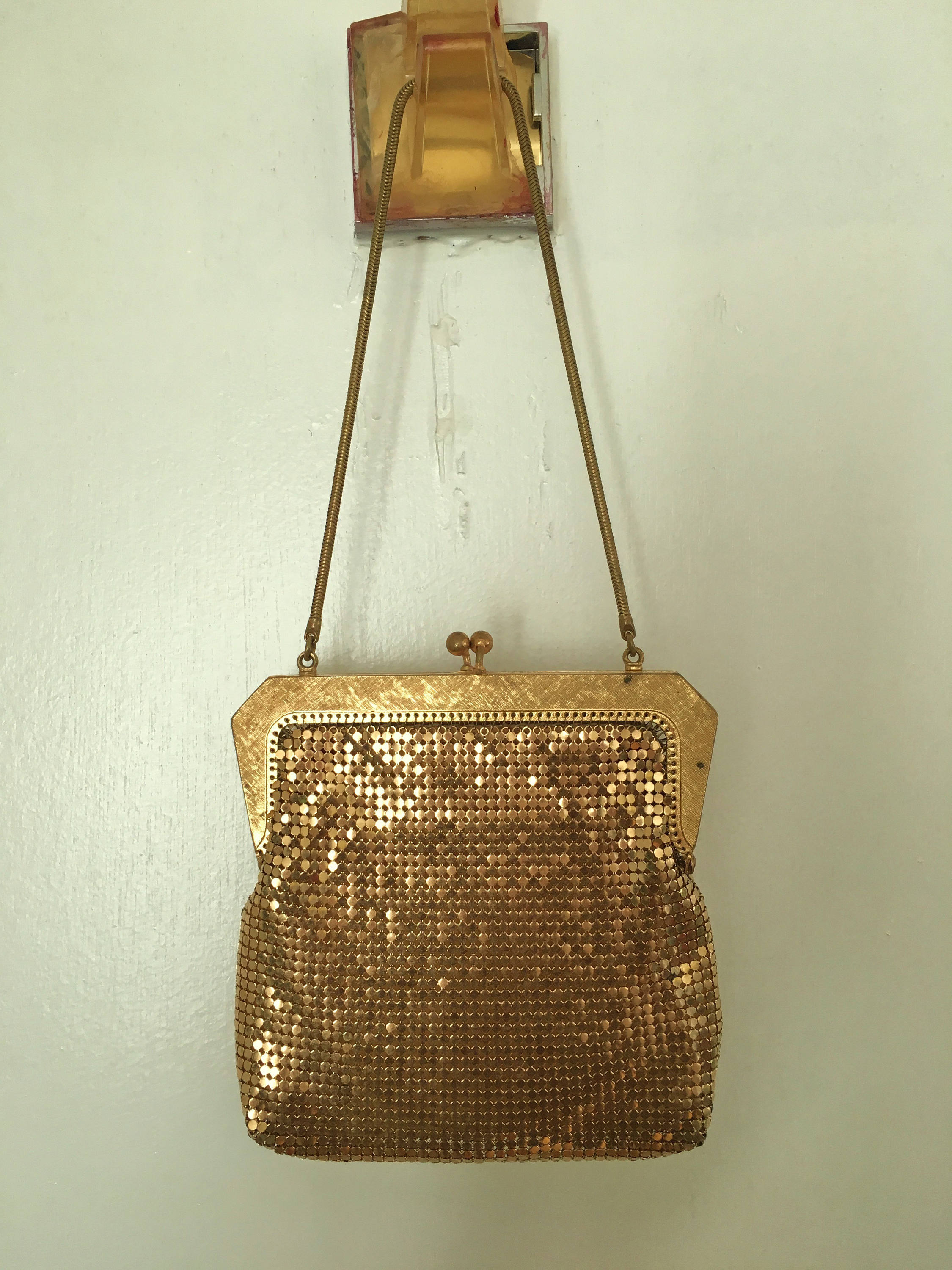 Vintage Gold Metal Mesh Purse Etsy