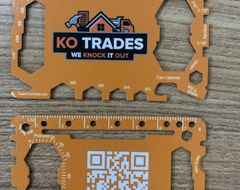 Custom Color Printed Multi Tool Card - Personalized Business Card