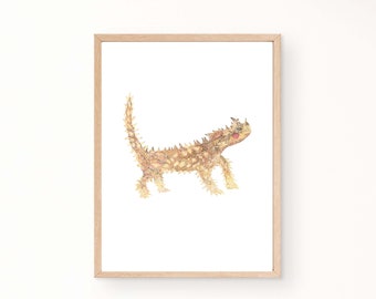 Thorny Devil Nursery Print Australian Animal Nursery Decor, Australian Nursery Animals, Aussie Animal Prints, Nursery Wall Art