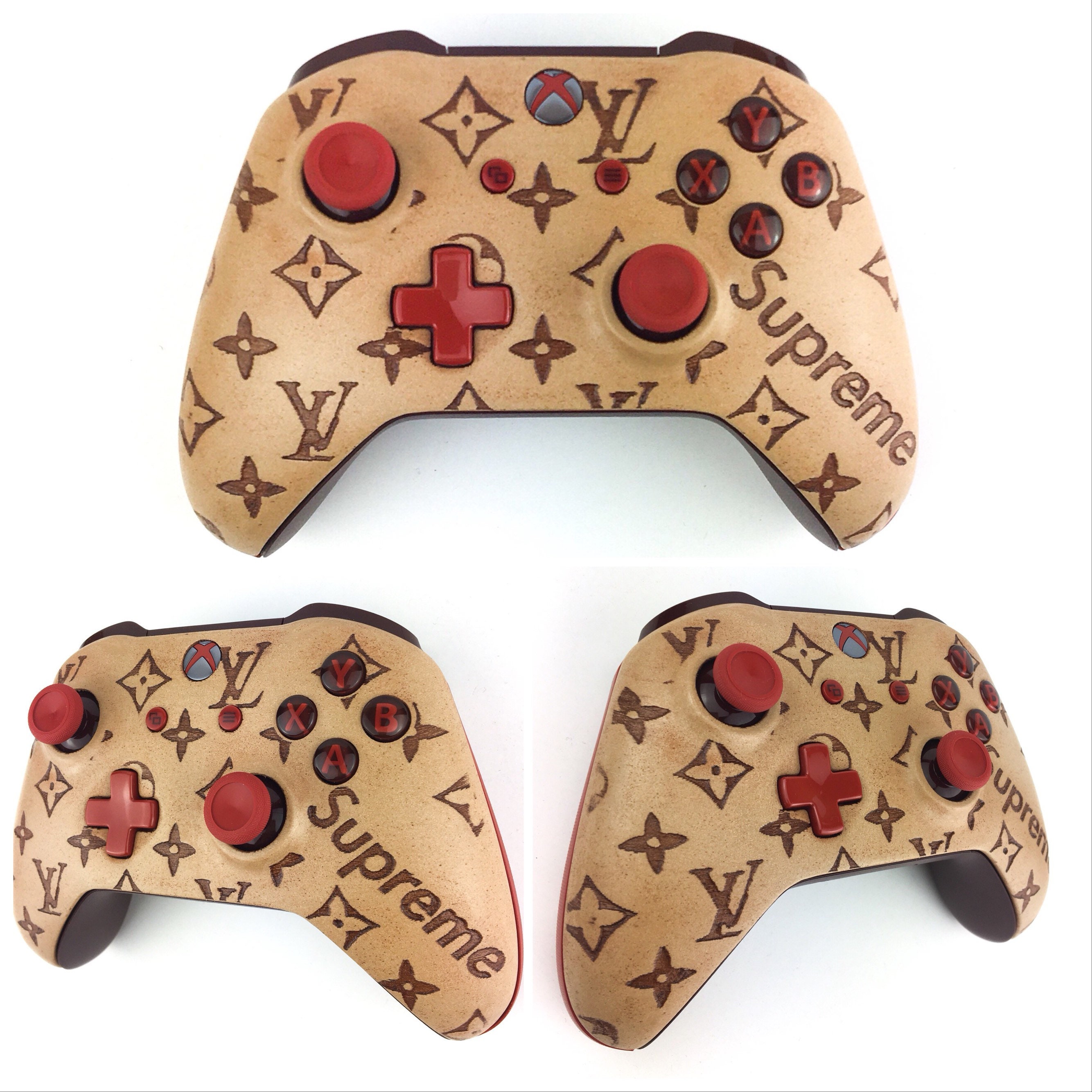 xbox one controller 3d printed xbox one hype beast gaming birthday gamer gift for him gift custom 3d printed supreme louis vuitton fortnite - custom xbox one controller fortnite