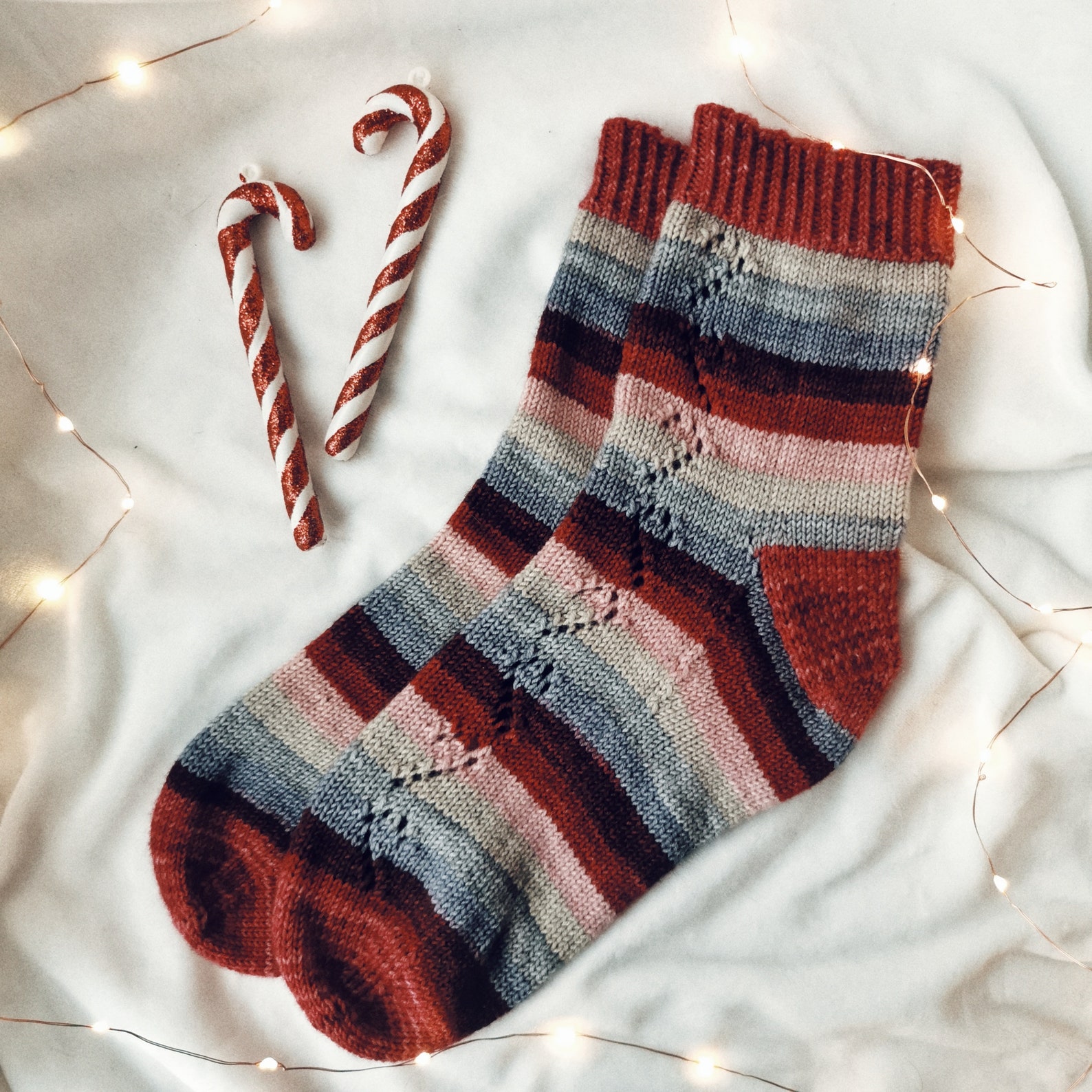 Knitting Pattern. Candy Cane Lane Socks. Sock Pattern. Sock - Etsy