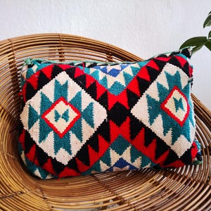Handgemachte Berber marokkanische bunte Kissen, berberKissenbezug 50 x 30 cm, Kissen, Upcycled nachhaltiges, buntes Zuhause, Kissen Kissen,