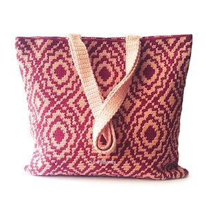 PDF Vintage crochet tote pattern, Crochet pattern, Tapestry crochet bag pattern, Crochet purse, Tapestry crochet pattern, Tapestry crochet