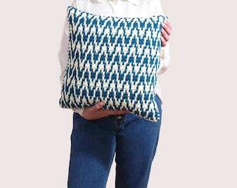 Schema per cuscino all'uncinetto a mosaico: modello adatto ai principianti (schema PDF)