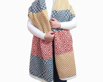 Schema per copriletto all'uncinetto a mosaico: coperta Alorah, afgano, scialle (download digitale)