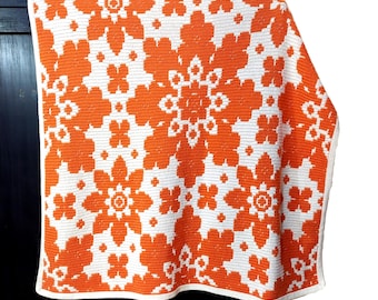 Schema per la coperta all'uncinetto a mosaico Spring Bliss (schema PDF)