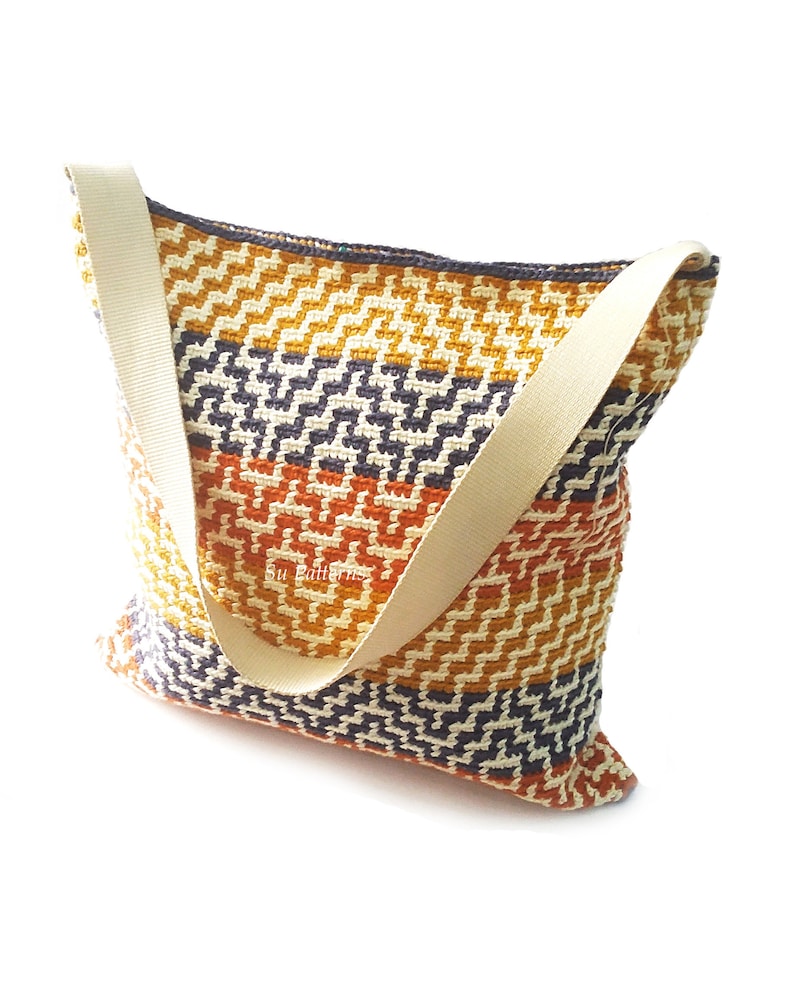 Crochet Bag Pattern, Tapestry Crochet Pattern, Crochet Bag Pattern, Tapestry Crochet Bag Pattern, Modern Crochet Pattern image 2