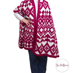 Mosaic Crochet Wrap Pattern: Overlay Design (PDF Pattern)