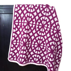 Infinite Geometry Mosaic Crochet Throw, Overlay Mosaic Crochet Throw Pattern, Mosaic Crochet Blanket