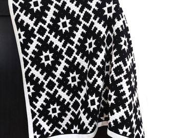 Schema per coperta all'uncinetto a mosaico: coperta LYLY, adatta ai principianti (schema PDF)