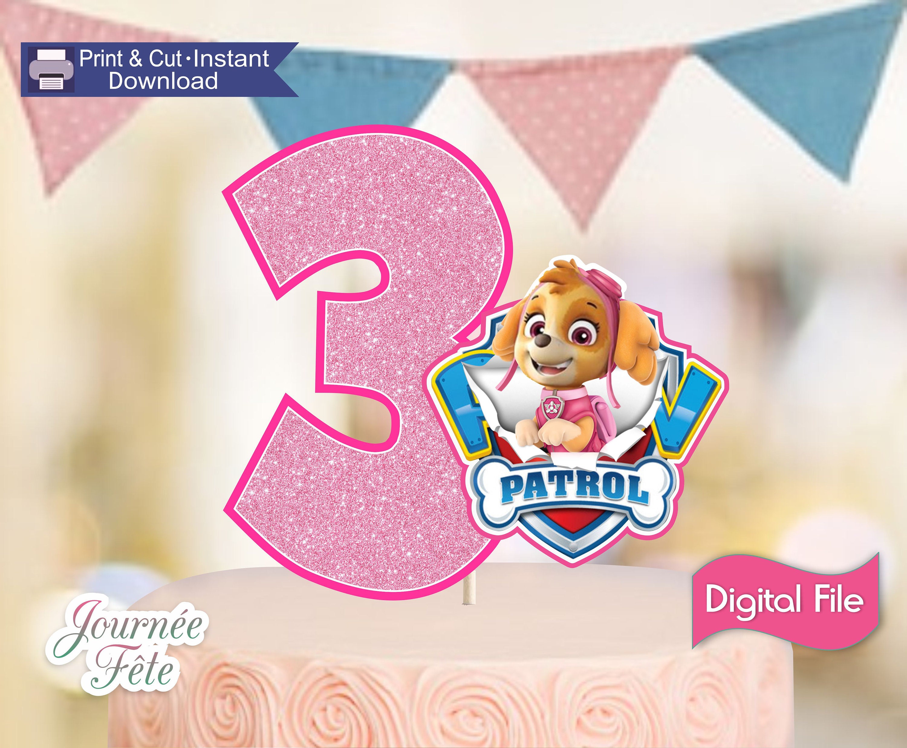 12 X PAW PATROL cake Picks/ Cupcake Toppers Kids Birthday Party Ryder Figure Sky 12 X PAW PATROL cake Picks/ Cupcake Toppers Kids Birthday Party Ryder Figure Sky