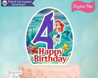 Ariel Cake Topper Etsy