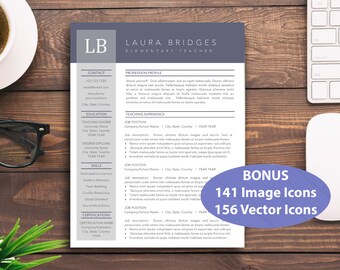 teacher resume template etsy