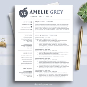 Teacher Resume Template, Teaching Resume, CV Template, Substitute Resume, Elementary Resume, Preschool Resume, Resume Template Download, CV