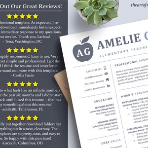 The Art of Resume Templates |  Creative  Teacher Blue Grey Resume CV Templates Online 5-Star Reviews