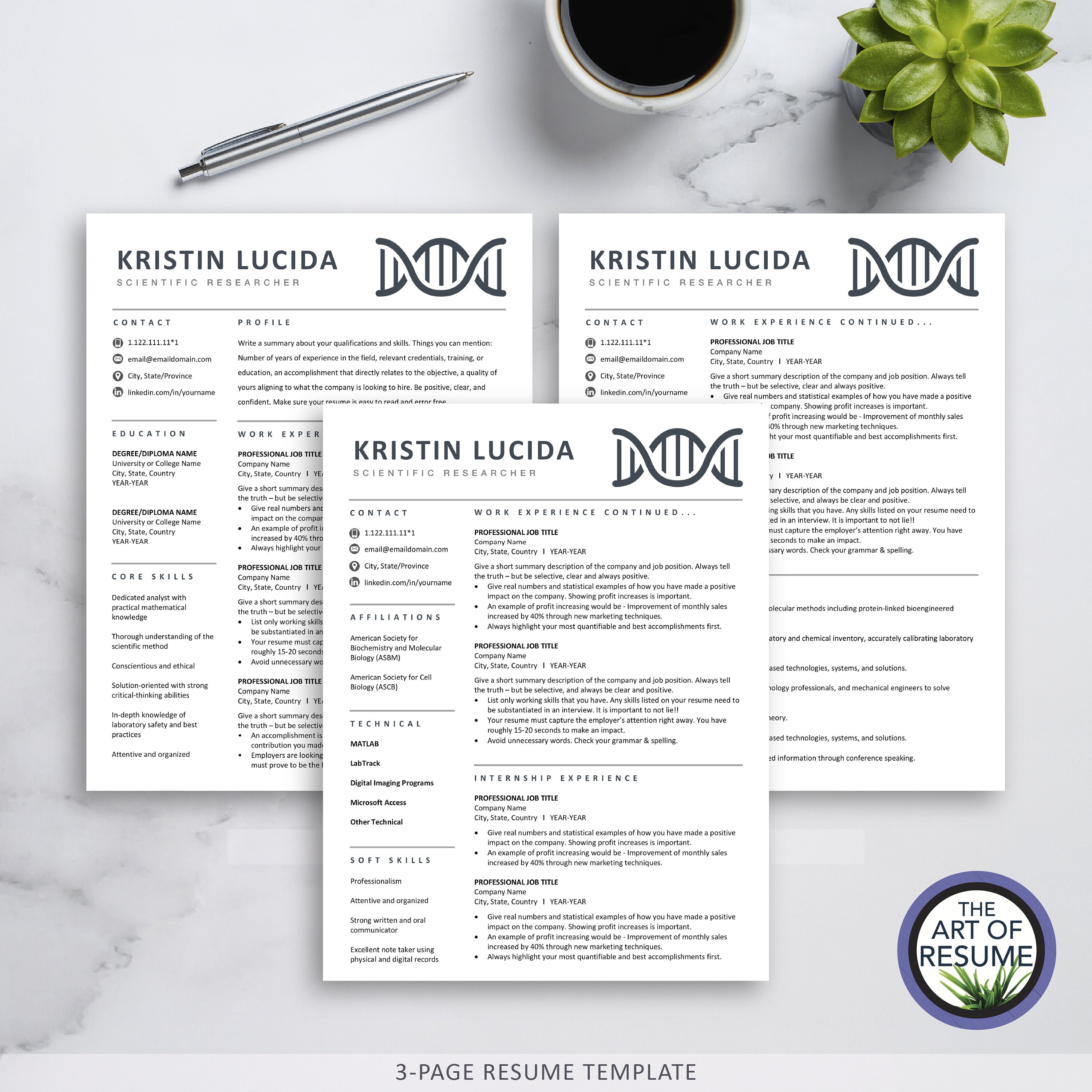 Science Resume Cv Template Data Scientist Resumes Etsy
