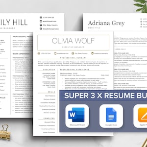 CV Template Google Docs, Microsoft Word, Mac Pages, Executive Resumes, Simple CV Templates, Corporate Jobs, Cover Letter, Sorority Resume