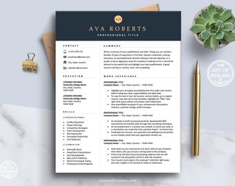 Executive Resume Templates - Resume Template Word, Mac Pages, Professional Resume, Modern Resume, CV Template, Best Resume Cover Letter 2026