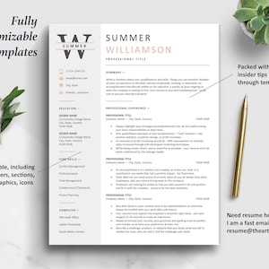 The Art of Resume Templates | One Page Professional Resume CV Design Template Maker | Curriculum Vitae