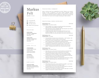 Professional Resume CV Templates, Executive Resume, Resume Template Word, Pages, Lebenslauf, Recruitment Resume, Simple Resume, Cover Letter