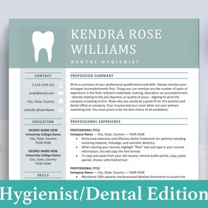 Dental Hygienist Resume Template, Dental Student Resume Template, Dentist Assistant Resume, Dental Graduate Student, Hygienist Grad Resume