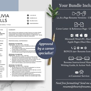 The Art of Resume Templates | Professional Simple Resume CV Template Maker 3, Cover Letter, Reference Page, Mac, PC, A4 Paper, US size, Microsoft Word. Apple Pages, Google Docs, Chromebook