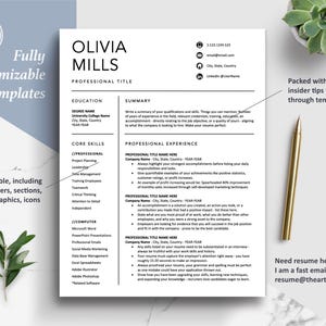 The Art of Resume Templates | One Page Professional Simple Resume CV Design Template Maker | Curriculum Vitae