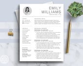 Resume Template Picture,  Resume Photo, CV Template, Professional Resume, Editable Resume, Teaching Resume, Admin Resume, Resume Templates