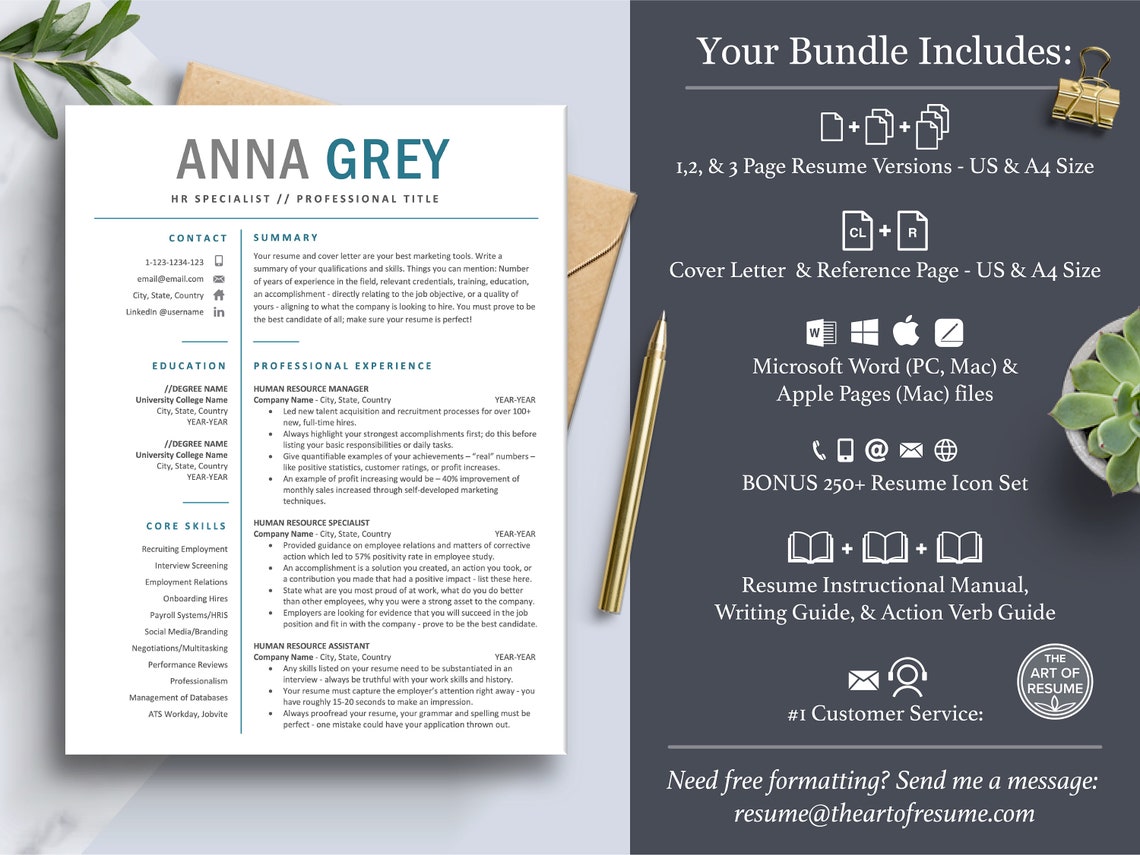Simple Resume Template, Professional Resume 2026, Creative Resume ...