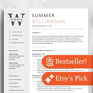 The Art of Resume Templates | Professional Resume CV Template | Curriculum Vitae for Apple Pages, Microsoft Word, Mac, PC