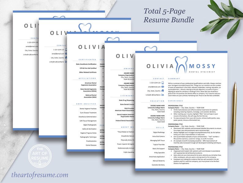 Hygienist Dental Resume Templates Dentist Resume Matching Etsy Espa a Hygienist dental resume templates dentist resume matching etsy espa a