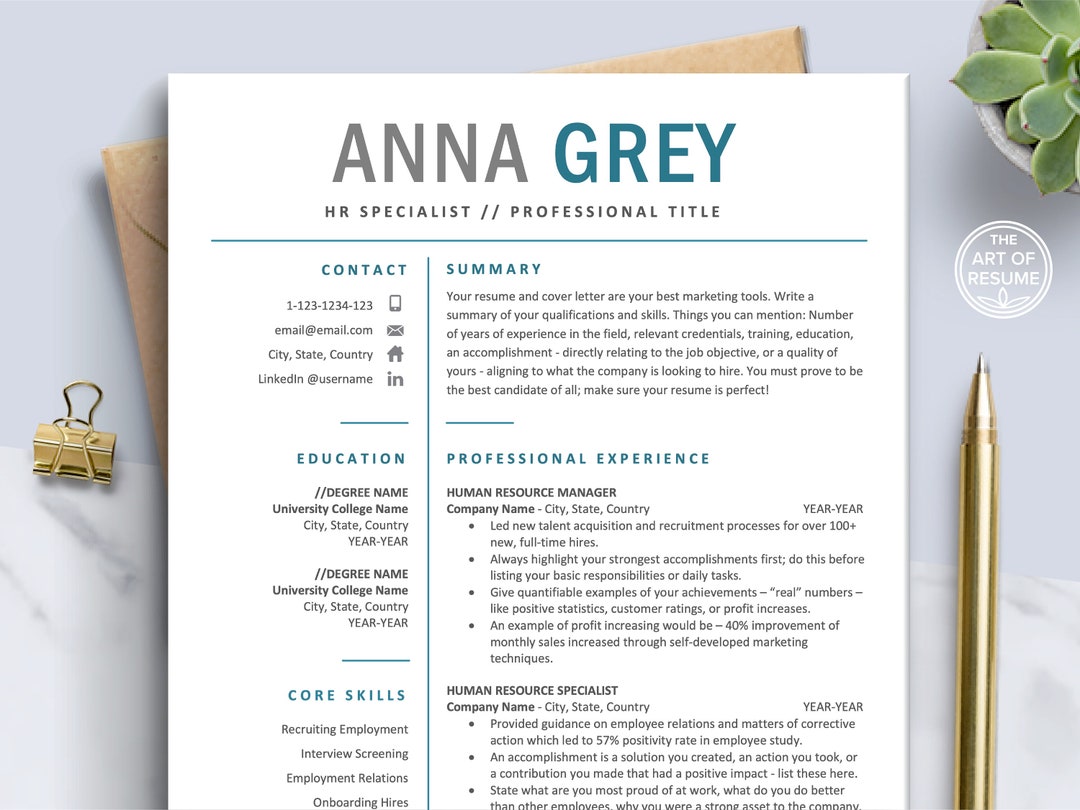 Simple Resume Template, Professional Resume 2026, Creative Resume ...